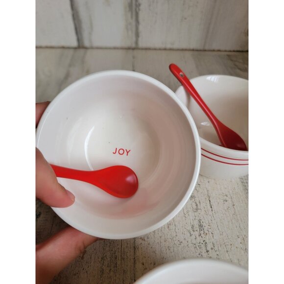 Hallmark Joy Love Cheer mini bowl spoon Xmas set - Picture 7 of 7